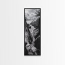 Coastal Cliffs, Ocean Channel, Dramatic Sky, Framed Canvas Print, Bold Nature Photography, Office Wall Art, Adventure Seaside Decor