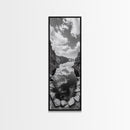 Lake Reflection, Mountain View, Cloud Mirror, Canvas Print, Peaceful Nature Scene, Bedroom Wall Art, Modern Rustic Landscape Decor