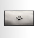 Autumn Leaf, Tranquil Water, Floating Serenity, Soft Tones Nature Art, Canvas Print, Fall Bedroom Wall Art, Minimalist Style