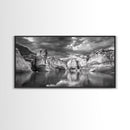 Glacier Wall Reflection, Dramatic Ice Valley Scene, Wilderness Nature Print, Framed Canvas Print, Den Wall Art, Moody Decor