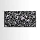 Natural Stone Texture, Dark Rock Pattern, Earthy Wall Background, Canvas Print, Office Wall Art, Modern Industrial Style, Minimalist Style