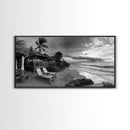 Tropical Beach Sunset, Coastal Retreat Art, Island Vibes, Ocean Paradise Canvas Print, Bedroom Wall Art, Boho Beach House Decor
