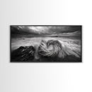 Ocean Rope Coil, Stormy Sea Art, Nautical Wall Decor, Coastal Photography, Canvas Print, Moody Ocean Art, Bathroom Wall Art, Nautical Home Decor