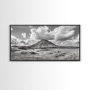 Volcano Peak, Dramatic Clouds, Nature Power, Canvas Print, Mountain Wall Art, Office Nature Photography, Landscape Fine Art Print