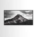 Mountain Peak, Majestic Range, Moody Skies, Canvas Print, Wilderness Wall Art, Cabin Decor, Adventure Style, Nature Inspired Room