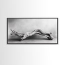 Driftwood Sculpture, Organic Modern Art, Natural Wood Texture, Neutral Decor, Framed Canvas Print, Bedroom or Living Room Wall Art
