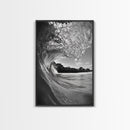 Ocean Wave, Surf Wall Art, Seascape Photography, Framed Canvas Print, Coastal Decor, Beach House Art, Bathroom Wall Art, Minimalist Art