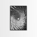 Twisted Rope Spiral, Abstract Fiber Art, Monochrome Texture, Modern Canvas Print, Minimalist Office or Contemporary Wall Decor