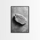 Primitive Rock, Shadow Texture, Minimal Earth Tone, Framed Canvas Print, Zen Wall Art, Office Decor, Neutral Modern Aesthetic