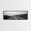 Coastal Path, Ocean Trail, Nature Journey, Canvas Print, Rustic Landscape Art, Entryway Wall Decor, Seaside Minimalist Photo
