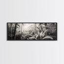 Jungle Light, Nature Vibe, Wild Forest, Framed Canvas Print, Boho Wall Art, Office Wall Decor, Earthy Tones Art, Rainforest Wall Print