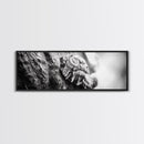 Tree Fungus, Natural Texture, Close-Up Growth, Wood Grain, Framed Canvas Print, Nature Wall Art, Boho Bedroom Decor, Botanical Print