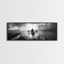 Kayaking, Sea Journey, Ocean Paddle, Canvas Print, Outdoor adventure wall art, Moody landscape, Modern living room decor, Wilderness art