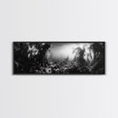 Kelp Forest, Underwater Magic, Ocean Depths, Framed Canvas Print, Marine nature photography, Bathroom wall decor, Moody coastal aesthetic
