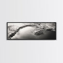 Minimalist Pond, Earth Texture, Fine Art Landscape, Framed Canvas Print, Neutral Wall Decor, Bathroom Wall Art, Modern Earthy Tones