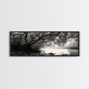 Mangrove Forest, River Flow, Rooted Stillness, Canvas Print, Zen Office Decor, Moody Jungle Art, Monochrome Nature Print