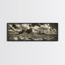 Desert Plateau, Cloudscape Drama, Western Landscape, Large Wall Art, Canvas Print, Rustic Home Decor, Minimalist Nature Art, Office Wall Decor