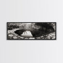Stone Pool, Quiet Reflection, Nature Photography, Zen Vibes, Framed Canvas Print, Bathroom Wall Art, Rustic Decor, Tranquil Home Accent