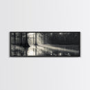 Cypress Swamp, Foggy Forest, Morning Light, Still Waters, Framed Canvas Print, Nature Wall Art, Autumn Decor, Moody Forest Photography
