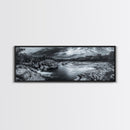 Stormy River Valley, Dramatic Landscape Art, Nature Wall Decor, Framed Canvas Print, Rustic Cabin Decor, Autumn Living Room Artwork