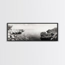 Coastal Rock Pool, Ocean Reflection, Natural Serenity, Peaceful Seascape, Framed Canvas Print, Zen Wall Art, Office Decor, Minimalist Look
