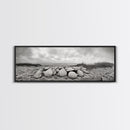 Scallop Shell Cluster, Dune Beach Scene, Canvas Print, Coastal Kitchen Decor, Minimalist Shell Wall Art, Natural Beach Aesthetic
