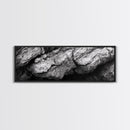 Textured Rock, Earth Tones, Natural Abstract, Framed Canvas Print, modern rustic decor, living room wall art, organic texture, neutral tones
