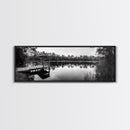 Still Lake Dock, Nature Reflections, Tranquil Scene, Canvas Print, Rustic Landscape Photography, Farmhouse Wall Art, Entryway Decor