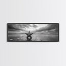 Metal Star Shore, Moody Beach Art, Rustic Coastal Decor, Autumn Vibes, Canvas Print, Farmhouse Living Room Wall Art