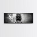 Tribal Totem Head, Cultural Wall Art, Primitive Sculpture Print, Monochrome Decor, Canvas Print, Office or Study Accent