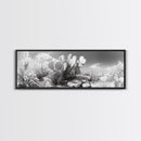 Desert Cactus Garden, Sunlit Southwest Scene, Nature Landscape Art, Canvas Print, Rustic Living Room Wall Decor, Boho Style