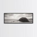 Windswept Dunes, Coastal Brush, Tumbleweed Form, Beach Nature, Framed Canvas Print, Fall Wall Art, Rustic Decor, Neutral Bedroom Style