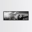 Sea Coral, Calm Ocean, Reef Textures, Framed Canvas Print, Coastal Bathroom Art, Monochrome Ocean Decor, Nature Photography Accent