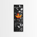 Maple Leaf Focus, Autumn Ground, Fall Vibes, Canvas Print, Nature Photography, Minimalist Art, Entryway Wall Decor, Earth Tone Aesthetic