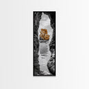 Sea Arch, Golden Rock, Coastal Focus, Minimalist Cliff Scene, Canvas Print, Living Room Decor, Ocean Photography, Nature Framed Art