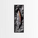 Stone Leaf, Earth Tones, Nature Fossil, Ancient Texture, Framed Canvas Print, Fall Wall Art, Rustic Decor Accent, Boho Nature Artwork