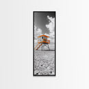 Lifeguard Tower Beach, Summer Vibes, Ocean Escape, Coastal Charm, Framed Canvas Print Bathroom Wall Art, Bold Minimalist Seaside Art
