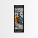 Nomadic Man, Desert Life, Color Blankets, Tribal Spirit, Framed Canvas Print, Ethnic Art, Boho Decor, Bedroom Wall Art, Cultural Piece