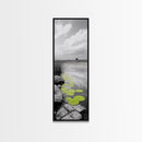 Lily Pads, Serene Pond, Nature Reflection, Framed Canvas Print, Minimalist Landscape Art, Bathroom Wall Art, Tranquil Modern Decor