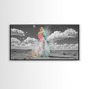 Desert Dust, Color Cloud, Abstract Sky, Surreal Art, Framed Canvas Print, Creative Studio Wall Decor, Whimsical Wall Art, Unique Design