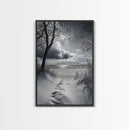 Beach Dunes Sunset, Seaside Escape, Quiet Shore Path, Coastal Calm, Framed Canvas Print, neutral coastal art,  bathroom wall decor