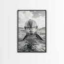 Dolphin Splash, Ocean Encounter, Monochrome Wildlife, Canvas Print, Coastal Wall Art, Bathroom Decor, Marine Animal Photography