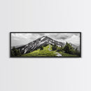 Mountain Hike Path, Scenic Peak Trail, Nature Landscape, Framed Canvas Print, Modern Cabin Decor, Adventure Wall Art, Minimalist Style
