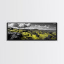 Golden Moss Hills, Modern Landscape, Earth Tones, Nature Scene, Canvas Print, Minimalist Art, Office Decor, Nature Lover Wall Art