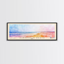 Auroville Beach, India Watercolor Beach Print, Vacation Gift, India Wall Art, Framed Canvas Print, Framed Beach Painting