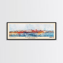 Bermuda, United Kingdom Watercolor Beach Print, Vacation Gift, United Kingdom Wall Art, Framed Canvas Print, Framed Beach Painting