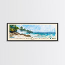Dunn’s River Falls Beach, Jamaica Watercolor Print, Vacation Gift, Jamaica Wall Art, Beach Painting, Beach Decor, Large Wall Art, Wood Frame Art