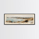 Falassarna Beach, Greece Watercolor Print, Vacation Gift, Greece Wall Art, Beach Painting, Beach Decor, Large Wall Art, Wood Frame Art