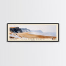 Hofsós Beach, Iceland Watercolor Beach Print, Vacation Gift, Iceland Wall Art, Framed Canvas Print, Framed Beach Painting