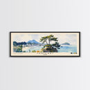 Ishigaki, Japan Watercolor Print, Vacation Gift, Japan Wall Art, Beach Painting, Beach Decor, Large Wall Art, Wood Frame Art